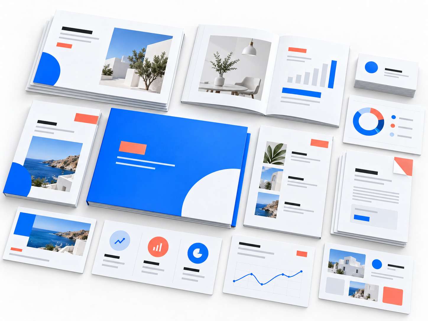 Professionella presentations-, offert- och dashboardmallar för kundarbete