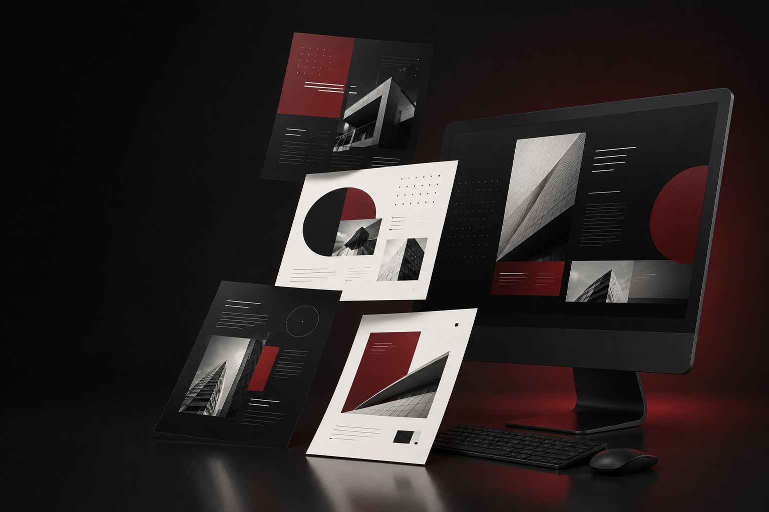 Digital editorial layouts on desktop
