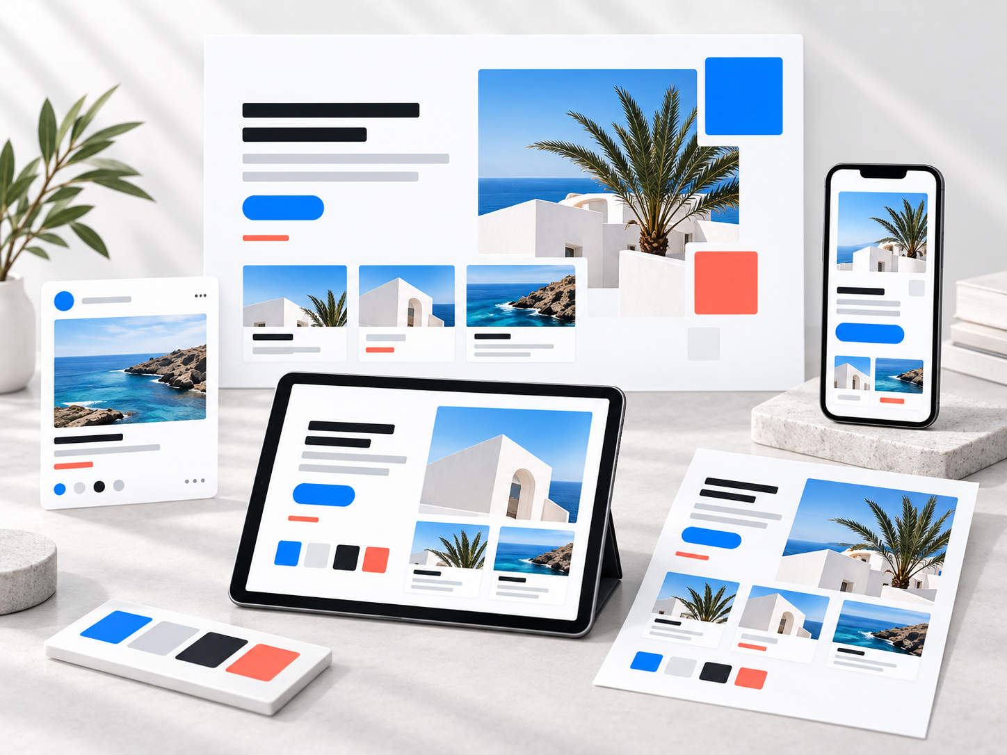En samordnad visuell identitet för presentationer, sociala medier, mobil och tryck